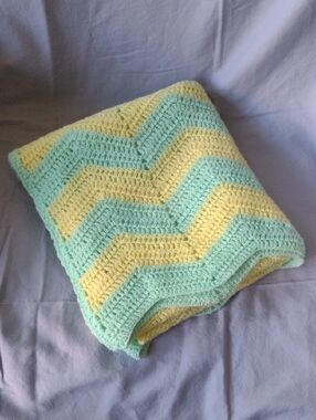 Vintage Crocheted Baby Blanket